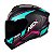 Capacete Asx Draken Wind Fosco Preto/Tiffany/Pink - Imagem 1