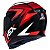 Capacete Asx Eagle Street Brilho Preto/ Vermelho/ Branco - Imagem 3