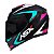 Capacete Asx Eagle Street Brilho Preto/ Tiffany/ Rosa - Imagem 1