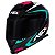 Capacete Asx Eagle Street Brilho Preto/ Tiffany/ Rosa - Imagem 3