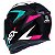 Capacete Asx Eagle Street Brilho Preto/ Tiffany/ Rosa - Imagem 4