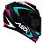 Capacete Asx Eagle Street Brilho Preto/ Tiffany/ Rosa - Imagem 2