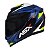 Capacete Asx Eagle Street Brilho Preto/azul/amarelo - Imagem 1