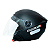 Capacete Spark Jet Solid Preto Fosco - Imagem 5