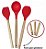 Kit Utensilios 7 peças Silicone Cabo Bambu cinza - Imagem 9