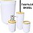 Kit 4 Peças Banheiro Branco Clink - Imagem 6