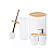 Kit 4 Peças Banheiro Branco Clink - Imagem 1