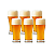 Jogo 6 Copos Chopp 315ml Em Casa Tem - Imagem 1