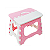 Banqueta de Plástico Rosa Dobrável - Imagem 1