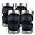 Kit 04 Bolsas GOMADA De Suspenção Ar GRANDE 8mm/10mm - Imagem 2