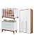Quarto de Bebê Completo Sambalelê Com Berço + Cômoda + Guarda-Roupa 3 Portas - Imagem 1