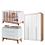 Quarto de Bebê Completo Sambalelê  Com Berço + Cômoda + Guarda-Roupa 4 Portas - Imagem 1