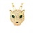 Colar Dourado Feminino com Pingente de Leopardo - Imagem 4