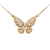 Colar Dourado Borboleta Cravejada Joia Moderna com Toque Sensual - Imagem 4