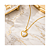 Colar Feminino Dourado Coração Pérola Cravejado com Zircônias - Imagem 3