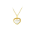 Colar Feminino Dourado Coração Pérola Cravejado com Zircônias - Imagem 4