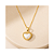 Colar Feminino Dourado Coração Pérola Cravejado com Zircônias - Imagem 6