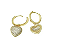 BRINCO ARGOLINHA CORAÇÃO CRAVEJADO - Imagem 3