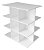 Balcão Central Com Nichos Para Loja Comércio Modular Branco Cód.206 - Imagem 2
