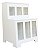 Expositor Dispenser de Ração Pet Box 6 Divisões Com Vidro Branco Cód.506 - Imagem 1