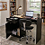 Escrivaninha Mesa Multiuso com 1 Gaveta e 1 Porta Preto Cód.700 - Imagem 2