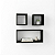 Kit 3 Nichos Preto Decorativo Para Quarto Sala Cód.803 - Imagem 3