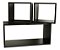 Kit 3 Nichos Decoração 64x30cm - 27x30cm MDF 15mm Preto Cód.811 - Imagem 1