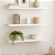 4 Prateleira MDF 25X10 + Suporte Flutuante Decoração Branco Cód.1311 - Imagem 1