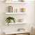4 Prateleira MDF 25X10 + Suporte Flutuante Decoração Branco Cód.1311 - Imagem 3