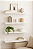 4 Prateleira MDF 25X10 + Suporte Flutuante Decoração Branco Cód.1311 - Imagem 5