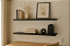 2 Prateleira MDF 25X10 + Suporte Flutuante a Decoração Sala Preto Cód.1311 - Imagem 1