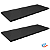 2 Prateleira MDF 25X10 + Suporte Flutuante a Decoração Sala Preto Cód.1311 - Imagem 2