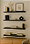 Kit 4 Prateleiras 30x10cm Mdf 15mm Suporte Preto Quarto Sala Cód.1304 - Imagem 1