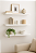 03 Prateleiras MDF 30X10 + Suporte Flutuante Decoração Branco Cód.1304 - Imagem 4
