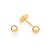 Brinco Bola Infantil Banhado A Ouro 18K Liso - Imagem 2
