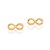 Brinco Infinito Banhado A Ouro 18K - Imagem 1