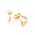 Brinco Infantil Banhado A Ouro 18K Meia Argola Com Zircônias - Imagem 1