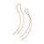 Brinco Banhado A Ouro 18K Formada Por Fios - Imagem 1