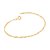 Pulseira Fina Com Fio Torcido Banhada A Ouro 18K - Imagem 1