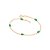 Pulseira Banhada A Ouro 18K Com Cristais Verdes - Imagem 1