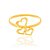 Anel Skinny Ring Banhado A Ouro 18K Com Corações Vazados - Imagem 1