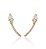 Brinco Ear Cuff Dourado Cravejado Com Zircônias Banhado A Ouro 18K - Imagem 1