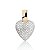 Pingente Coração Banhado A Ouro 18K Cravejado Com Zircônias E Aplicação De Ródio - Imagem 1