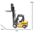 Miniatura Empilhadeira 1717 Forklift Huina Toys Escala 1:50 - Imagem 3
