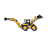 Miniatura Trator Escavadeira 1704 Forklift Huina Toys Escala 1:50 - Imagem 2