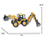 Miniatura Trator Escavadeira 1704 Forklift Huina Toys Escala 1:50 - Imagem 3