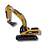 Miniatura Trator Escavadeira 1710 Forklift Huina Toys Escala 1:50 - Imagem 1