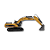Miniatura Trator Escavadeira 1710 Forklift Huina Toys Escala 1:50 - Imagem 2