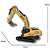 Miniatura Trator Escavadeira 1810 Forklift Huina Toys Escala 1:60 - Imagem 3