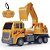 CAMINHAO CONTROLE REMOTO ESCAVADEIRA TRATOR CARRINHO CONSTRUCAO LUZ TRUCK ESTILO - Imagem 1